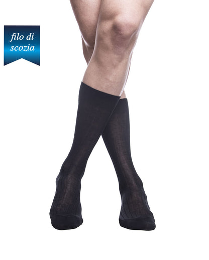 Calze Corte Uomo Costine Filo Scozia (6 Paia) - 8554 Sistro