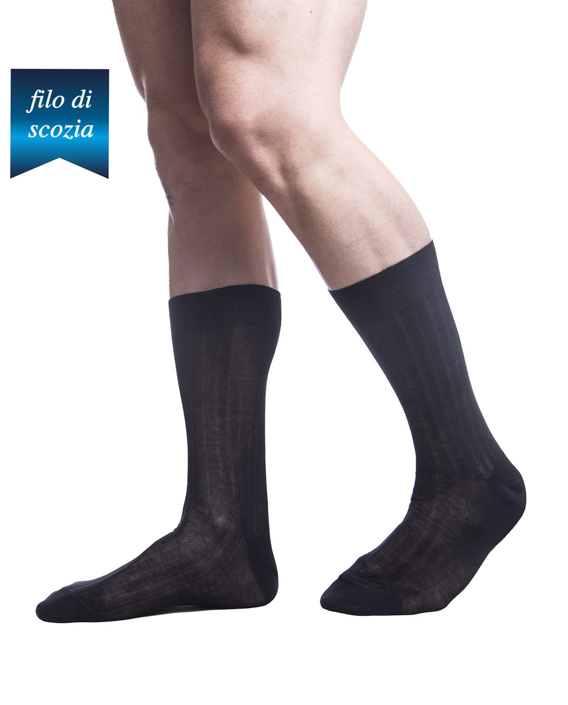 Calze Corte Uomo Costine Filo Scozia (6 Paia) - 8554 Sistro