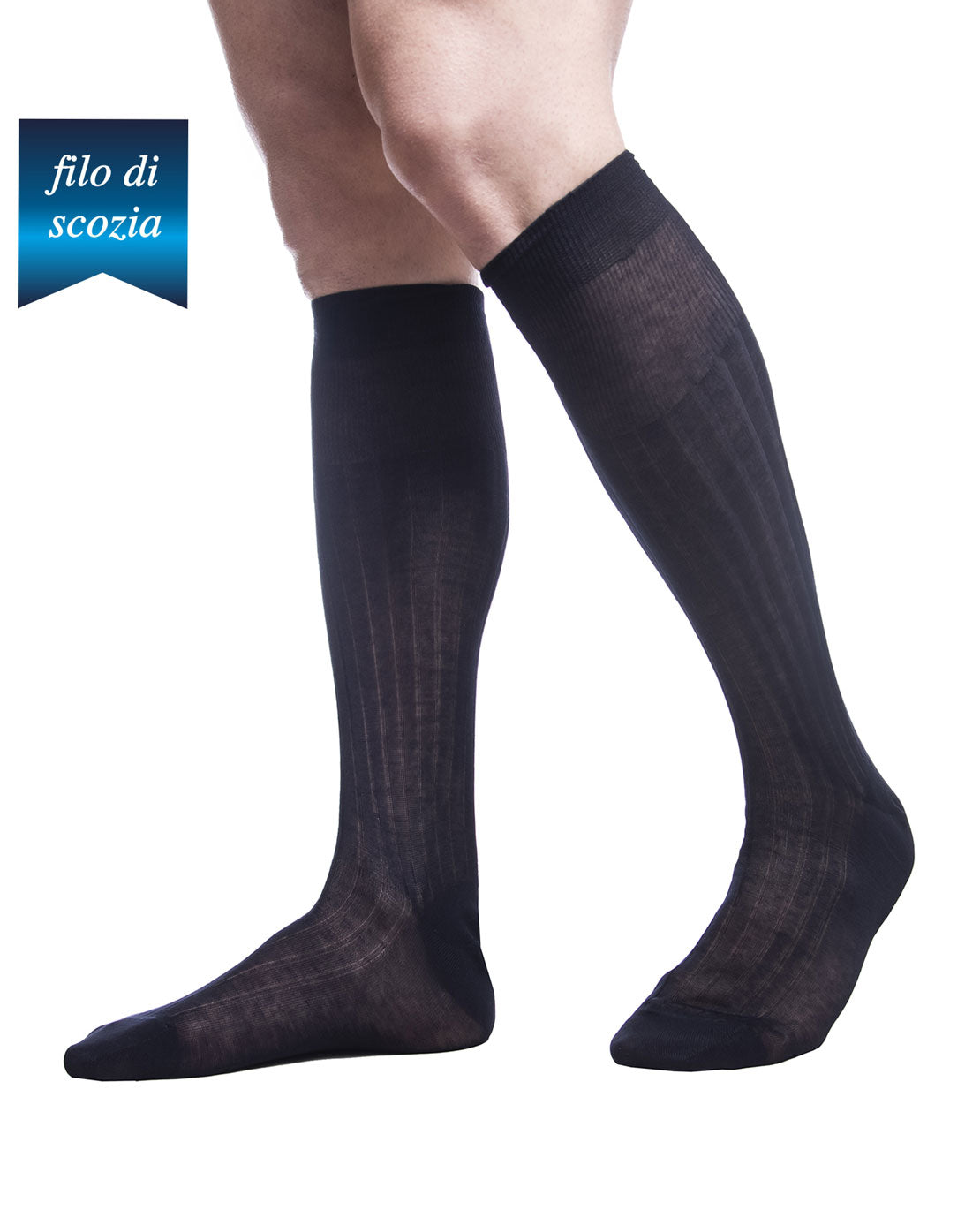 Calze Lunghe Uomo Costine Filo Scozia (6 paia) - 8555 Sistro