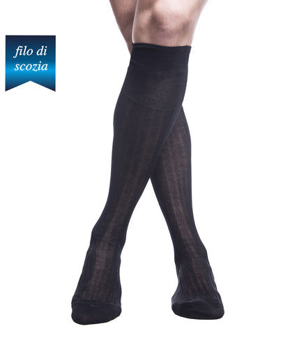 Calze Lunghe Uomo Costine Filo Scozia (6 paia) - 8555 Sistro
