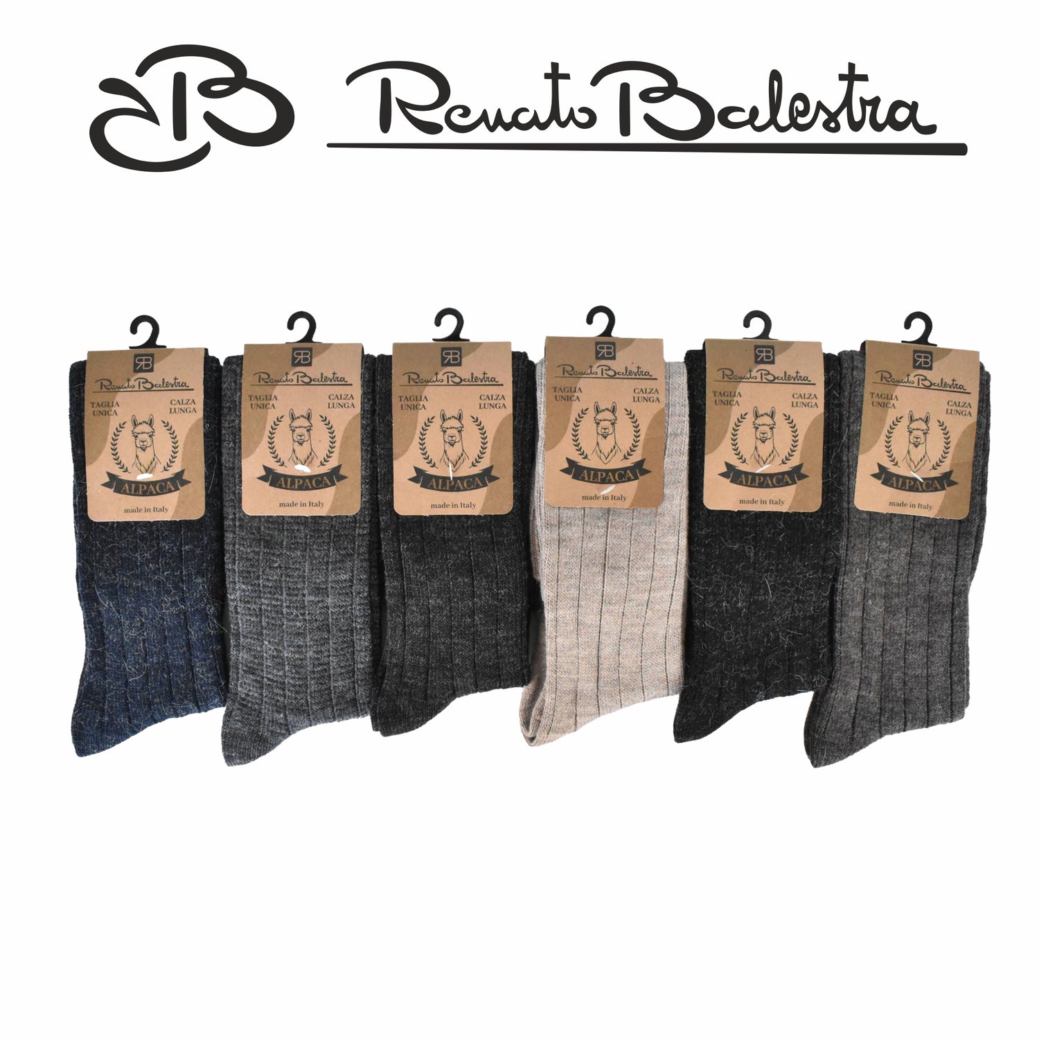 Calze da Uomo in Alpaca Invernali - Premium, Renato Balestra, Calde e Morbide - Made in Italy (Mod. 9473)