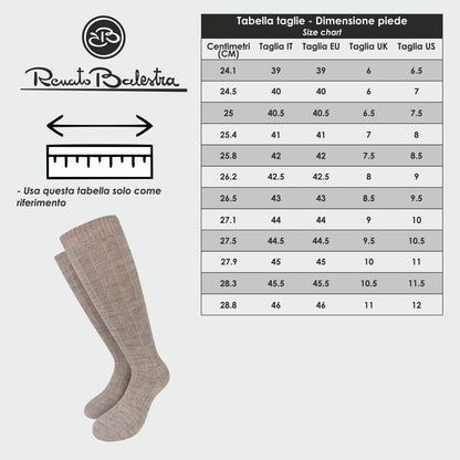 Calze da Uomo in Alpaca Invernali - Premium, Renato Balestra, Calde e Morbide - Made in Italy (Mod. 9473)
