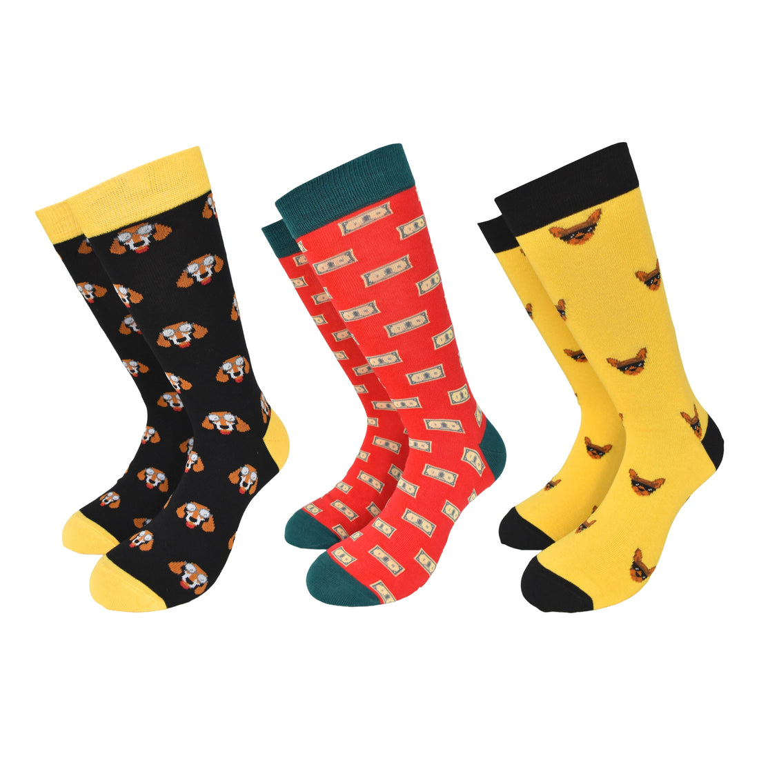 Calze Uomo Fantasia Corte - Mix Happy - Calzini Particolari e Colorati - Taglia Unica