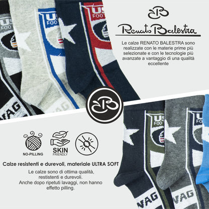Calze Bambino Invernali Renato Balestra (6 Paia)- 2KL44 STARFOOTBALL
