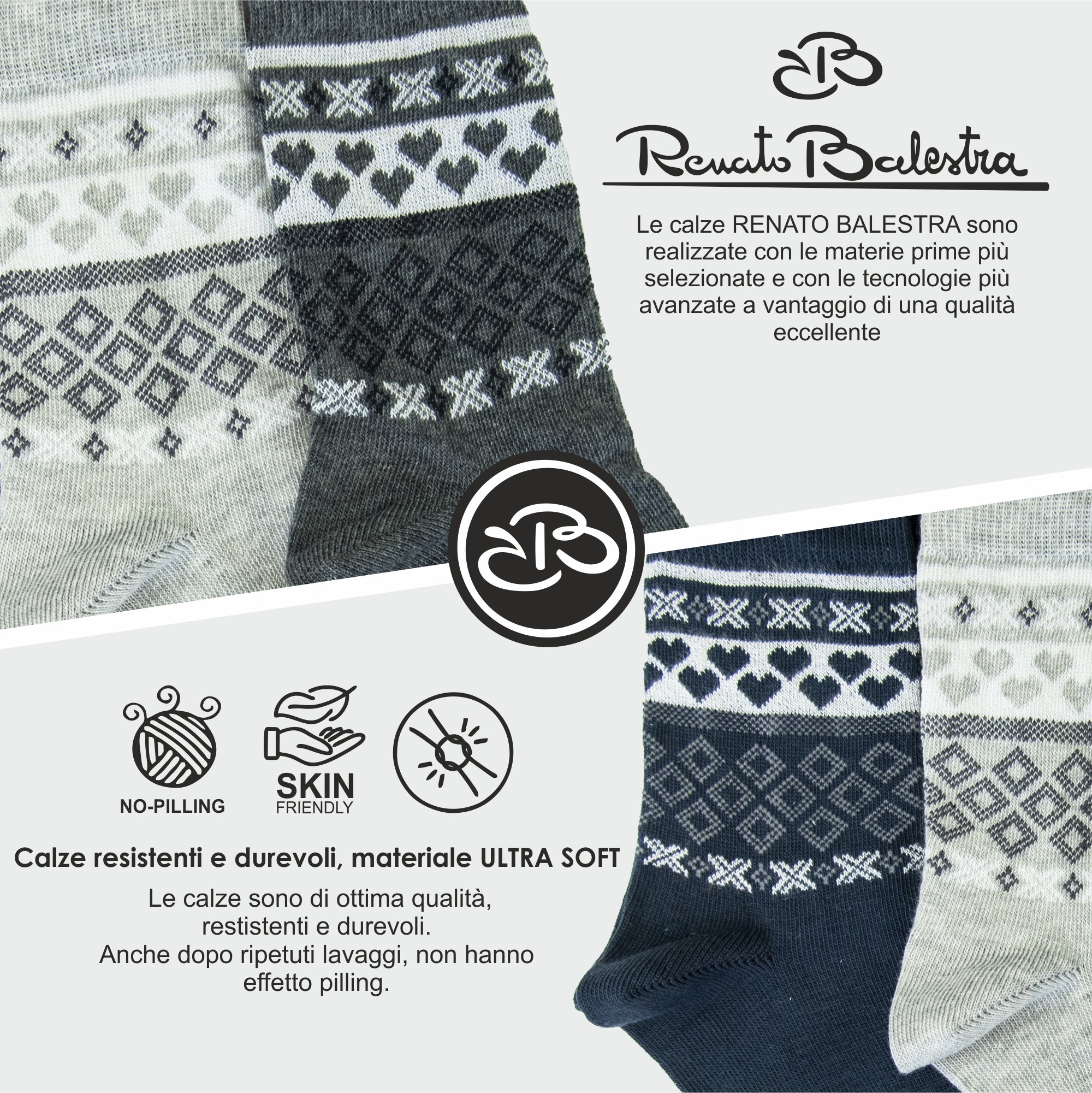 Calze Invernali Bambina Renato Balestra (6 Paia)- RB2L60 SALIMA