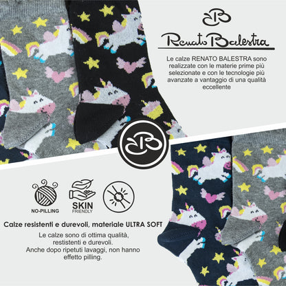 Calze Invernali Bambina Renato Balestra (6 Paia)- RB2K54/RB2K55 Unicorn