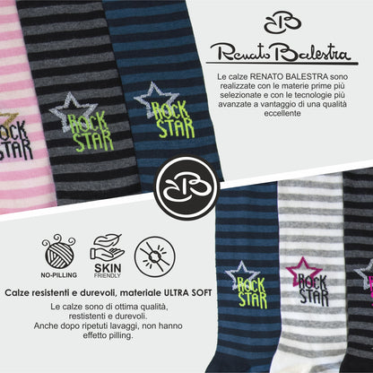 Calze Invernali Bambina Renato Balestra (6 Paia)- RBK77 ROCKSTAR