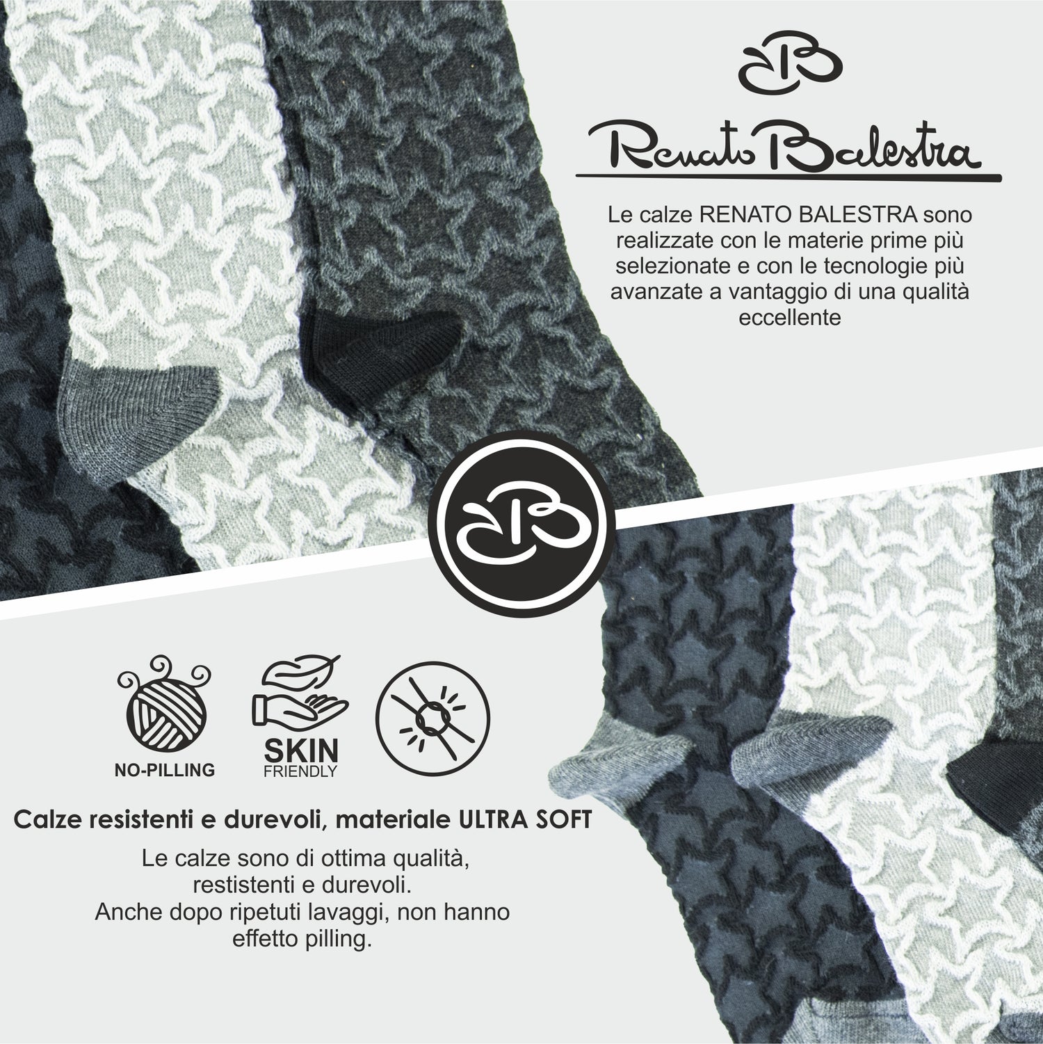 Calze Invernali Bambina Renato Balestra (6 Paia) - RB2K82 Patty