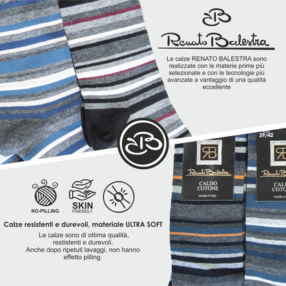 Calze Invernali Renato Balestra Uomo Fantasia Tartan Alte (6 Paia)