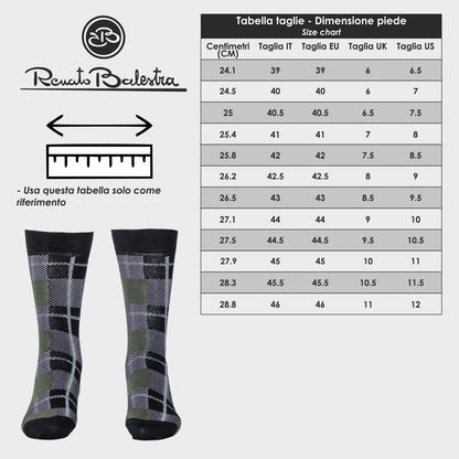 Calze Invernali Uomo Fantasia Tartan Basse Renato Balestra (6 Paia)