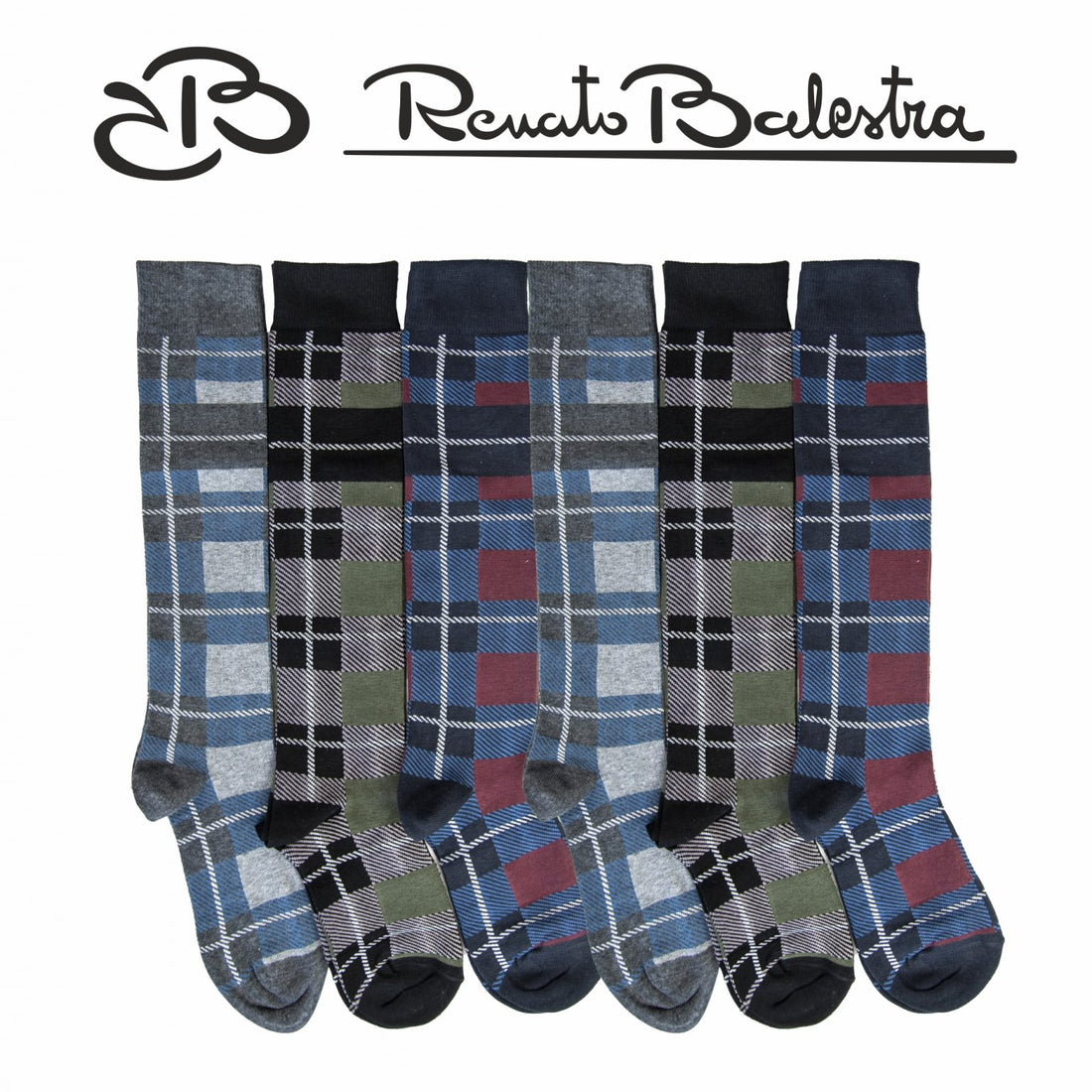 Calze Invernali Uomo Tartan Alte Renato Balestra (6 Paia)
