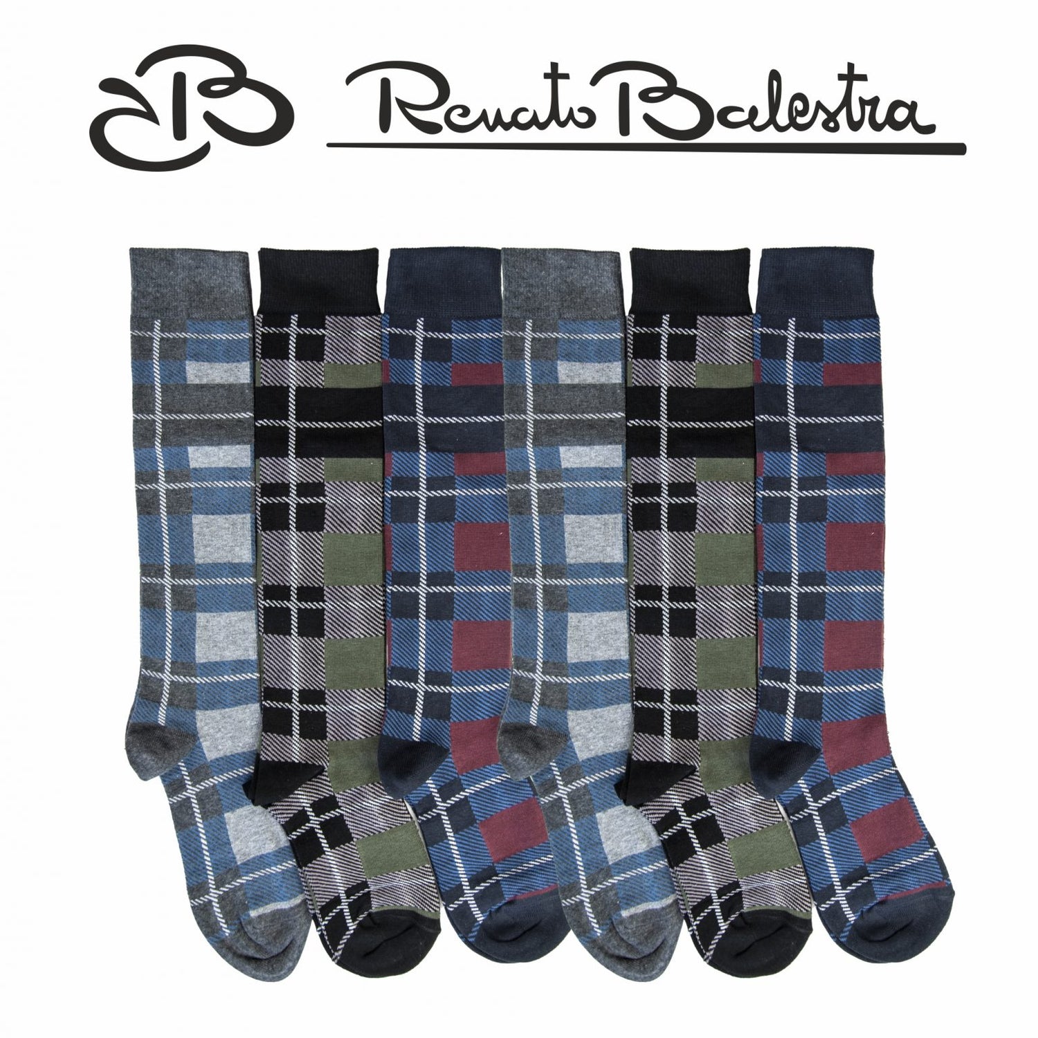 Calze Invernali Uomo Tartan Alte Renato Balestra (6 Paia)