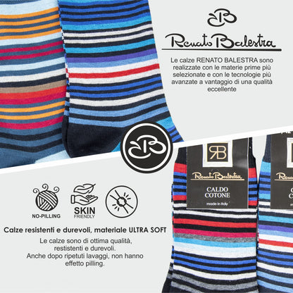 Calze Uomo Invernali Basse Fantasia Rotterdam Renato Balestra (6 Paia)