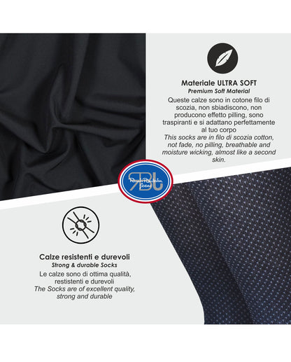 Calze Corte Uomo Filo Scozia &quot;Micro Fori&quot; (6 paia)- RBJ4780 Ghedi Classico