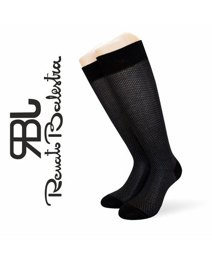 Calze Lunghe Uomo Filo Scozia Micro Pois (6 paia) - RBJ4781 Ghedi classico
