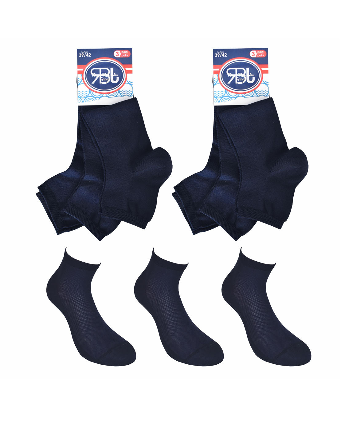 Calze Corte alla Caviglia Traspiranti Filo Scozia Unisex (6 paia) - RBJ5CA00