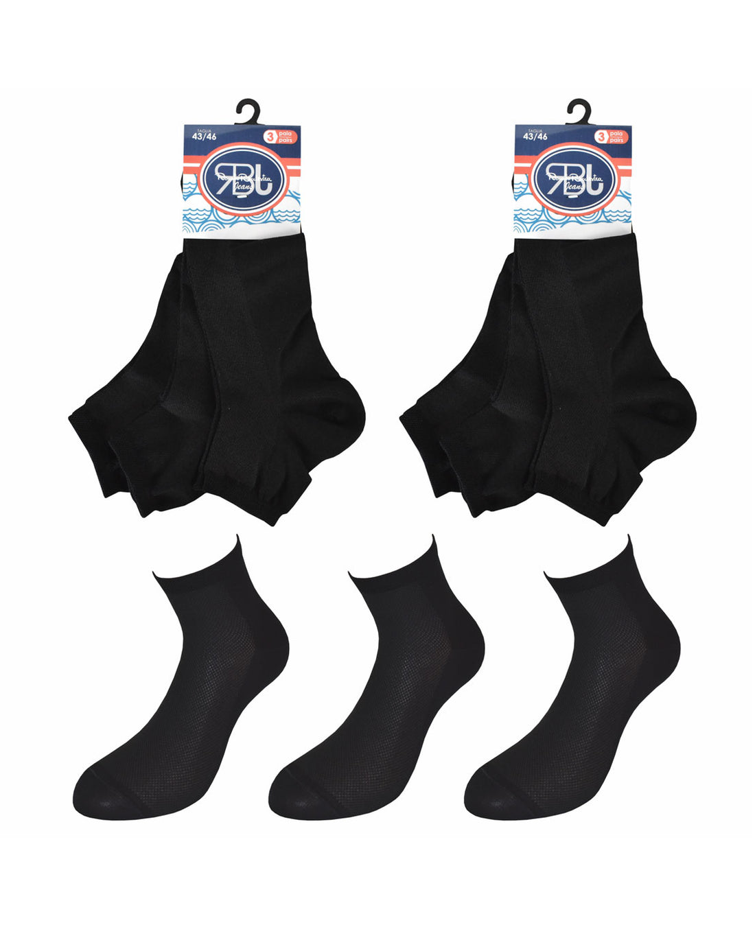 Calze Corte alla Caviglia Traspiranti Filo Scozia Unisex (6 paia) - RBJ5CA00