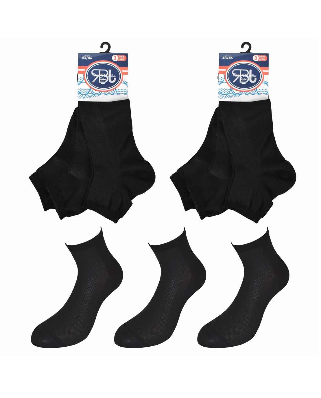 Calze Corte alla Caviglia Traspiranti Filo Scozia Unisex (6 paia) - RBJ5CA00