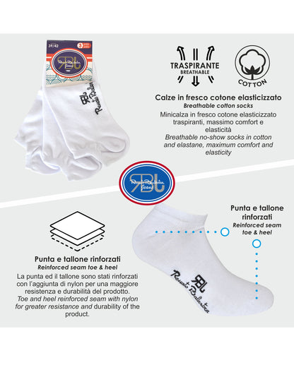 Fantasmini Unisex Cotone Antiscivolo RBJ (6 Paia) - RBJ6154