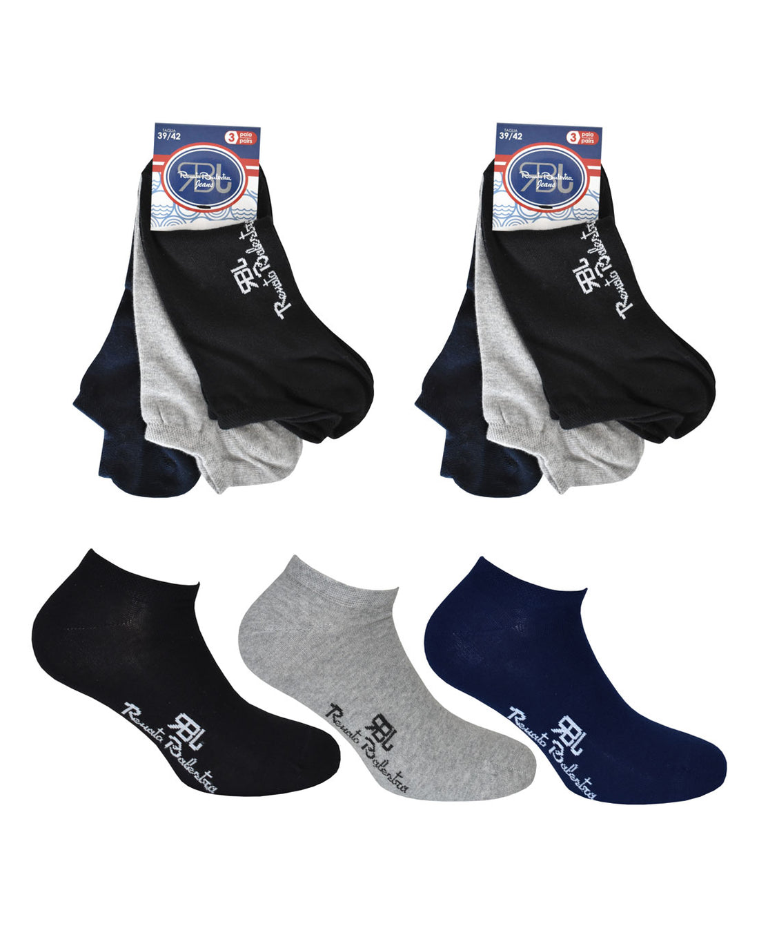 Fantasmini Unisex Cotone Antiscivolo RBJ (6 Paia) - RBJ6154