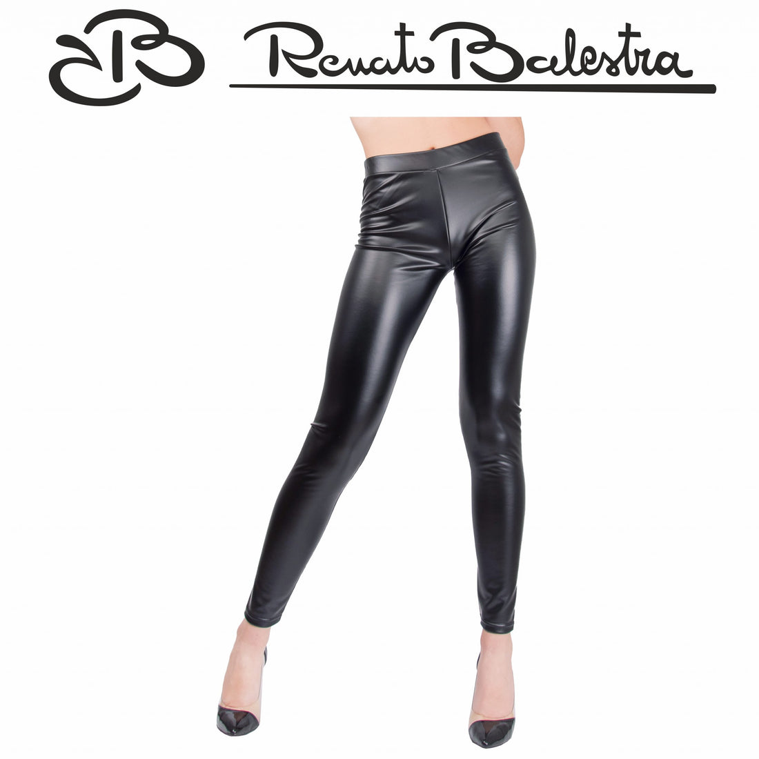 Renato Balestra Leggings Invernali Effetto Pelle con Interno in Pile- RAFFAELLA3