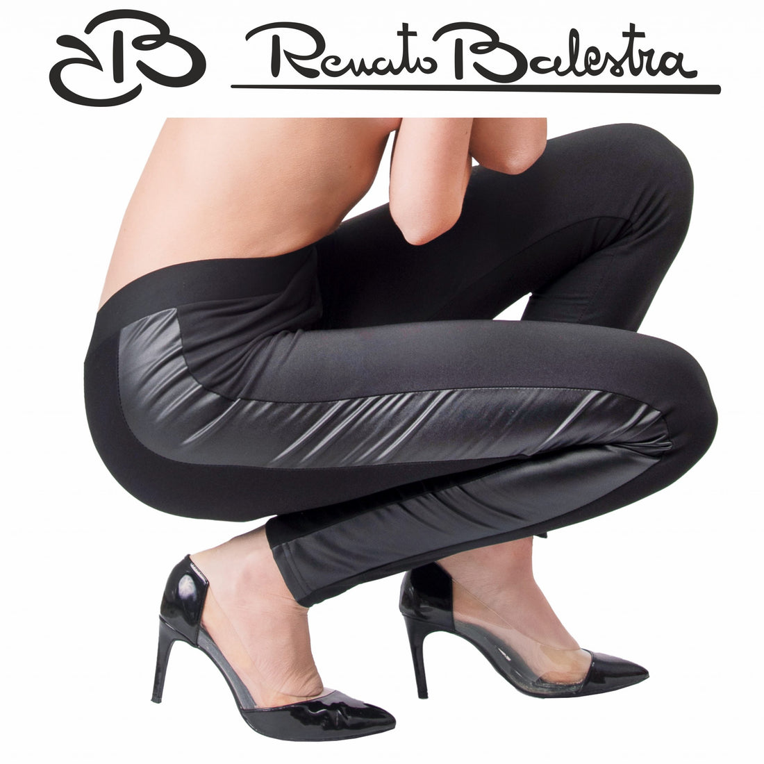 Leggings Invernali Donna con Inserti Laterali in Ecopelle Renato Balestra - RAFFAELLA4