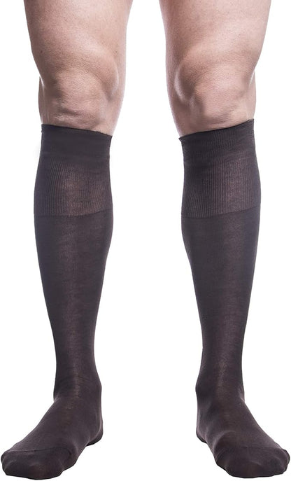 Calze Lunghe Uomo in Cotone Filo di Scozia Classiche Eleganti (6 Paia) - Poker