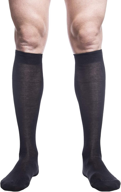 Calze Lunghe Uomo in Cotone Filo di Scozia Classiche Eleganti (6 Paia) - Poker